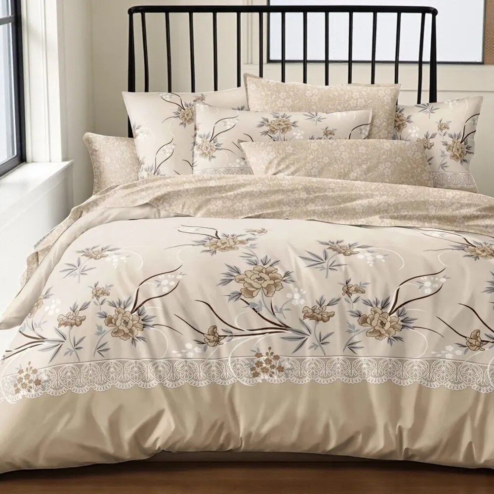 Obliečky HILDA BEIGE 7-dielna sada 140x200 cm