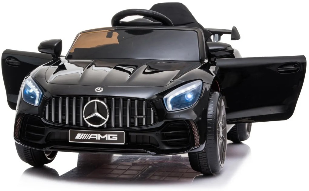 Detské elektrické autíčko na diaľkové ovládanie BestBerg BBCC-50B - Mercedes-Benz AMG GT R / od 3 rokov / nosnosť 25 kg / čierna