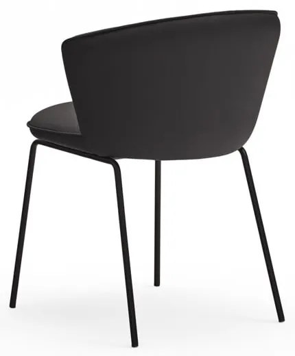 Čierne čalúnené jedálenské kreslá v súprave 2 ks Add – Teulat