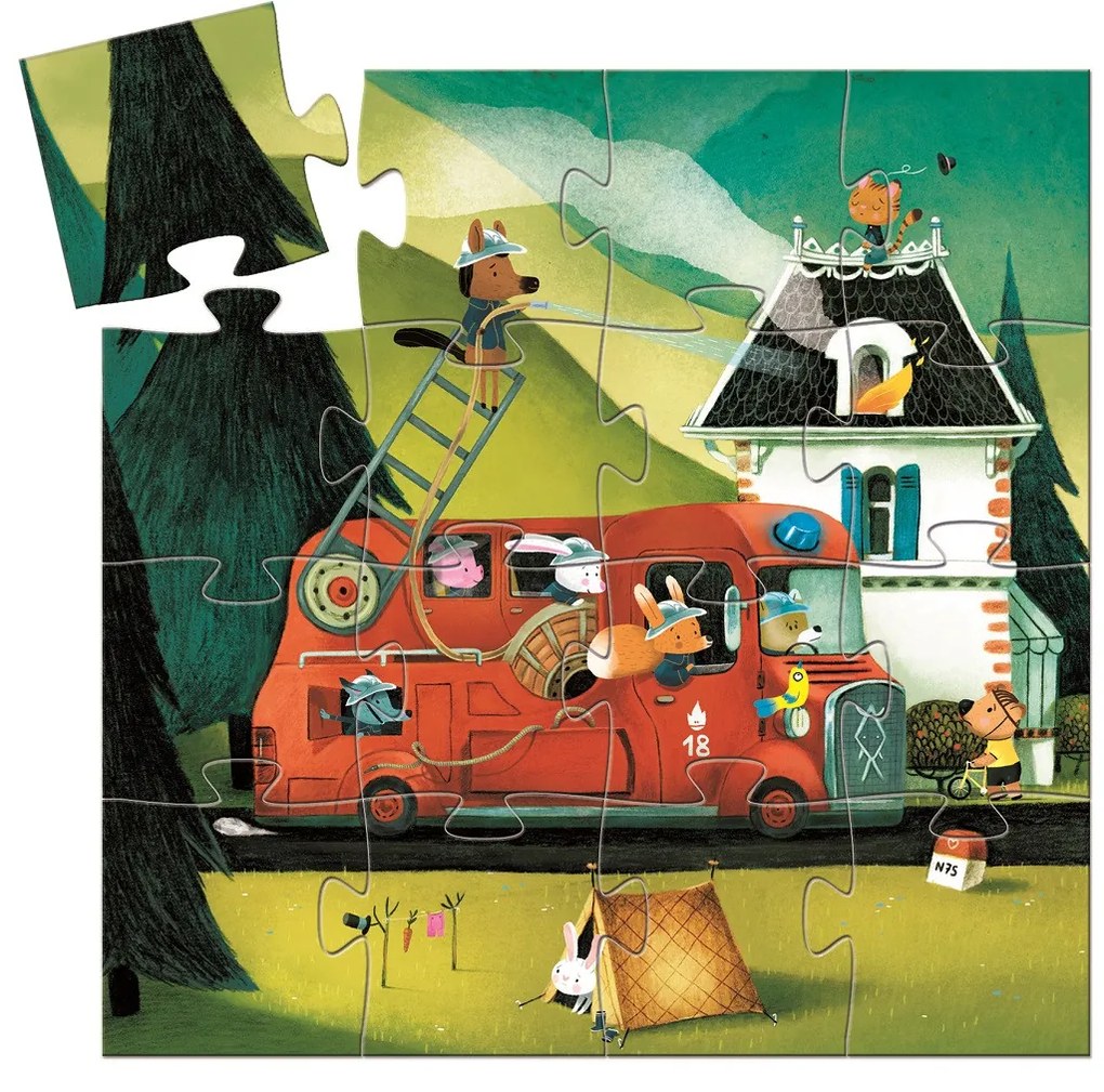 Puzzle – Hasičské auto – 16 ks