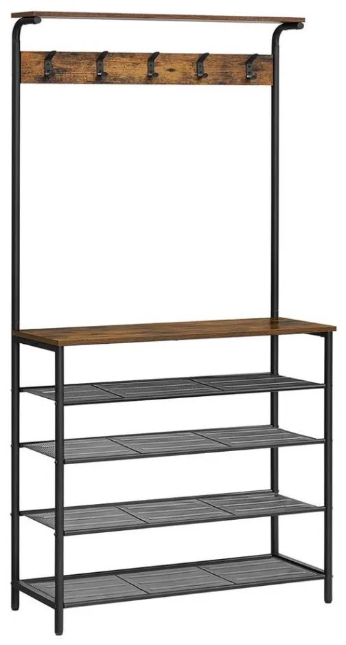 Stojanový vešiak NAVOR hnedá/čierna