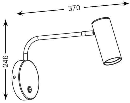 Zuma Line 20034-WH-N - Nástenná lampička TUBO WL 1xGU10/50W/230V biela