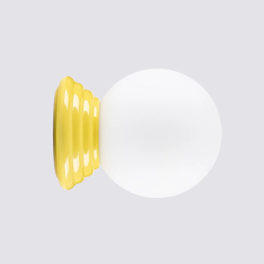 Nástenné svietidlo Zori, 1x biele sklenené tienidlo, y