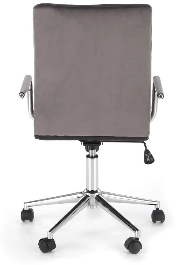 Kancelárska stolička Gonzo 4 - sivá (Velvet) / chróm