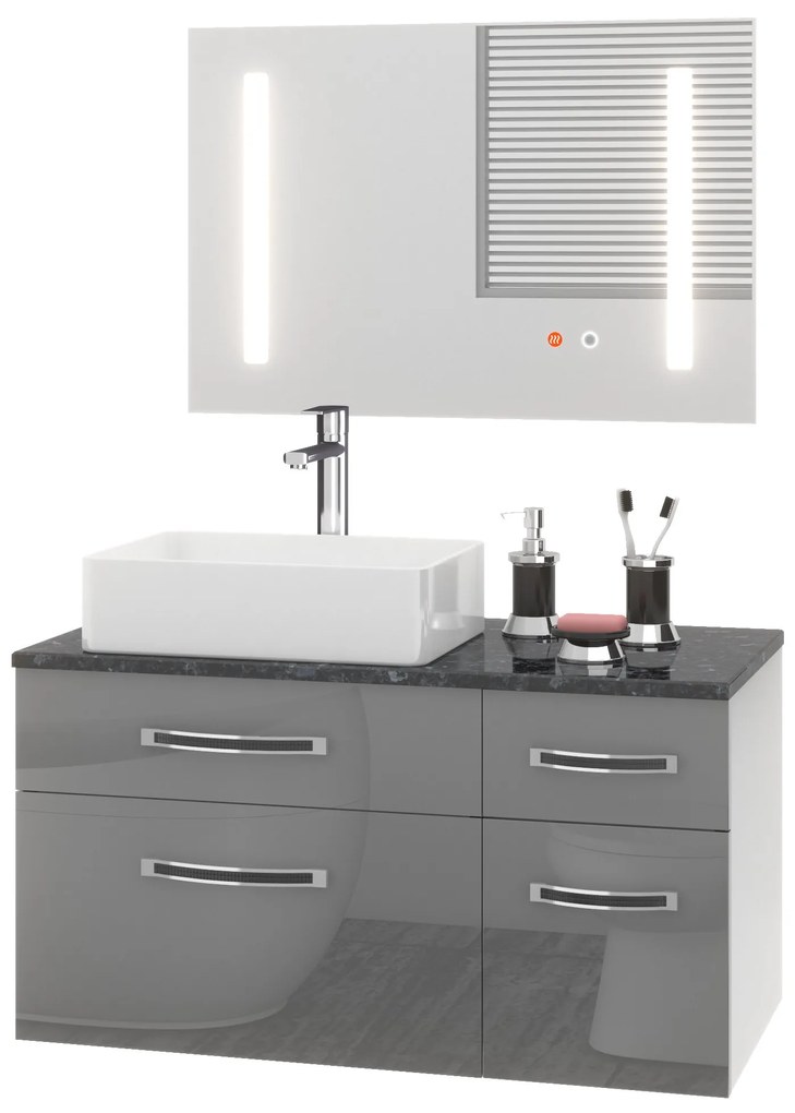 Kúpeľňový nábytok Euphoria EUP P 90P/0/W/S/0/BK/MB