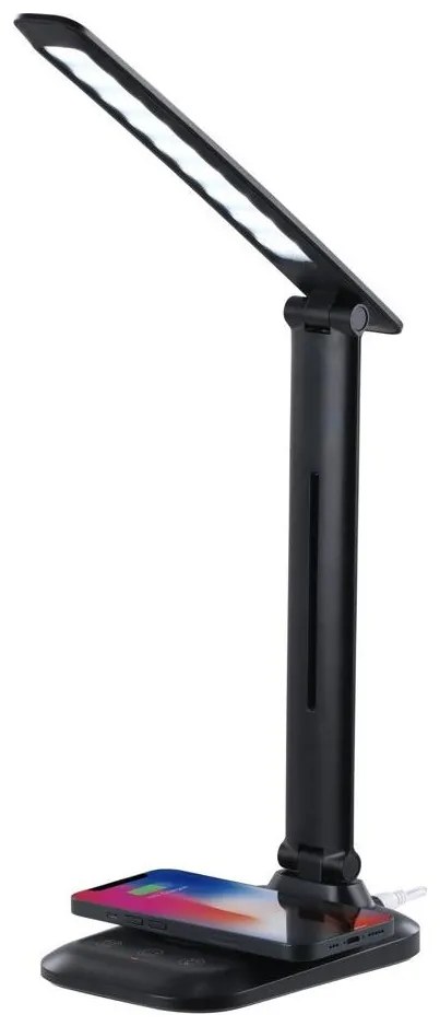 Immax 09106L - LED stmievateľná stolná lampa s bezdrôtovým nabíjaním QI LUMI LED/7W/230V čierna