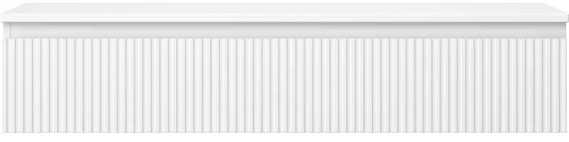 Mexen Rivel, kúpeľňová skrinka 120 cm s hornou časťou, 1 zásuvka, drážkovaná, biela matná, 91A20-12023-1-BFC01