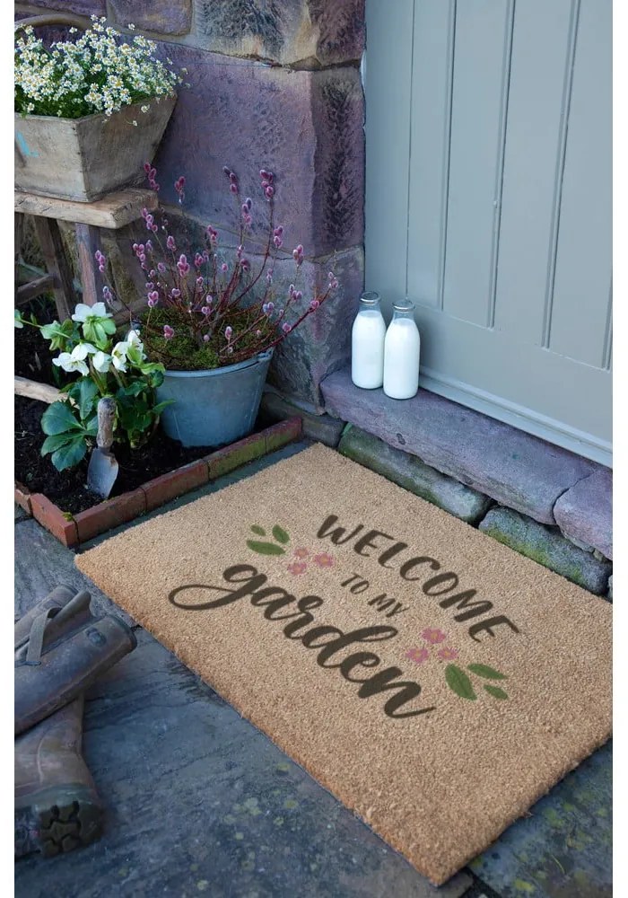Rohožka z kokosového vlákna 60x90 cm Welcome to My Garden – Artsy Doormats