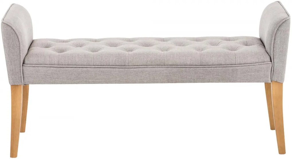 Lavica Cleopatra Chaiselongue látka, nohy antik svetlé - Svetlo sivá