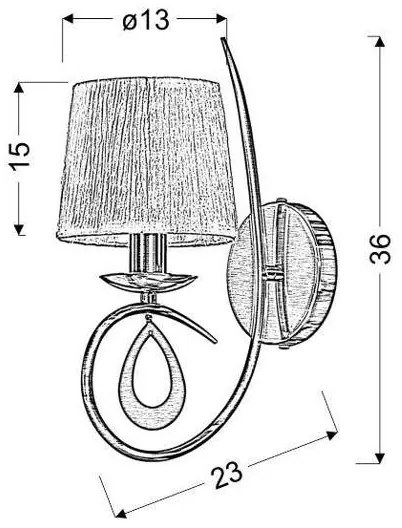 Nástenná lampa ARNIKA 1xE14/40W/230V lesklý chróm/biela