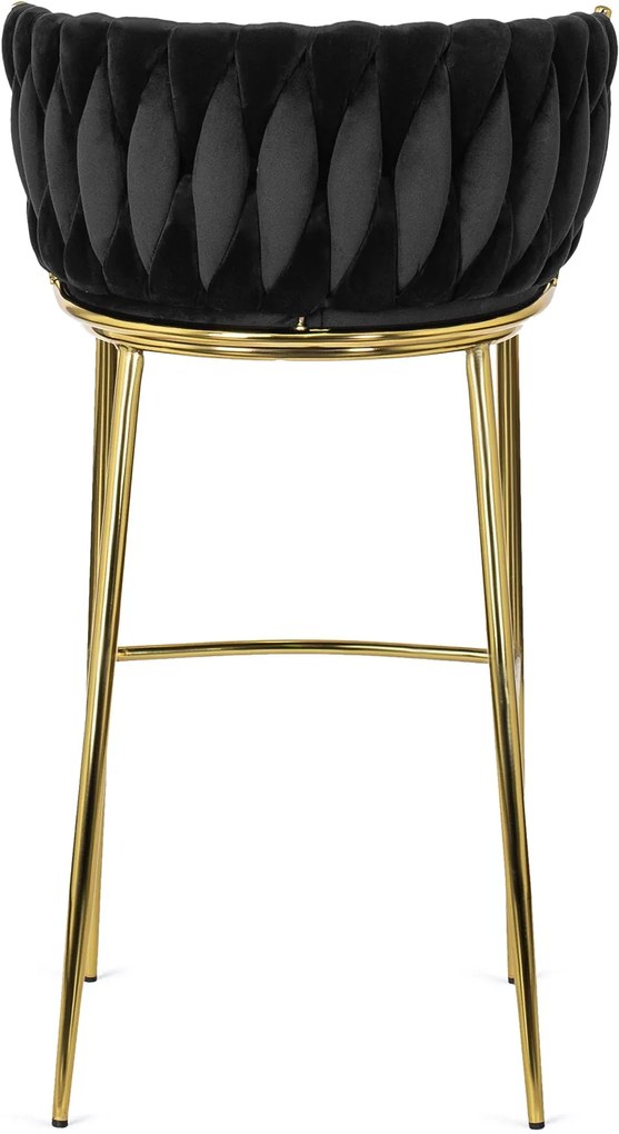 PROXIMA.store - Luxusná barová stolička FLORES FARBA: ružová, FARBA NÔH: zlatá