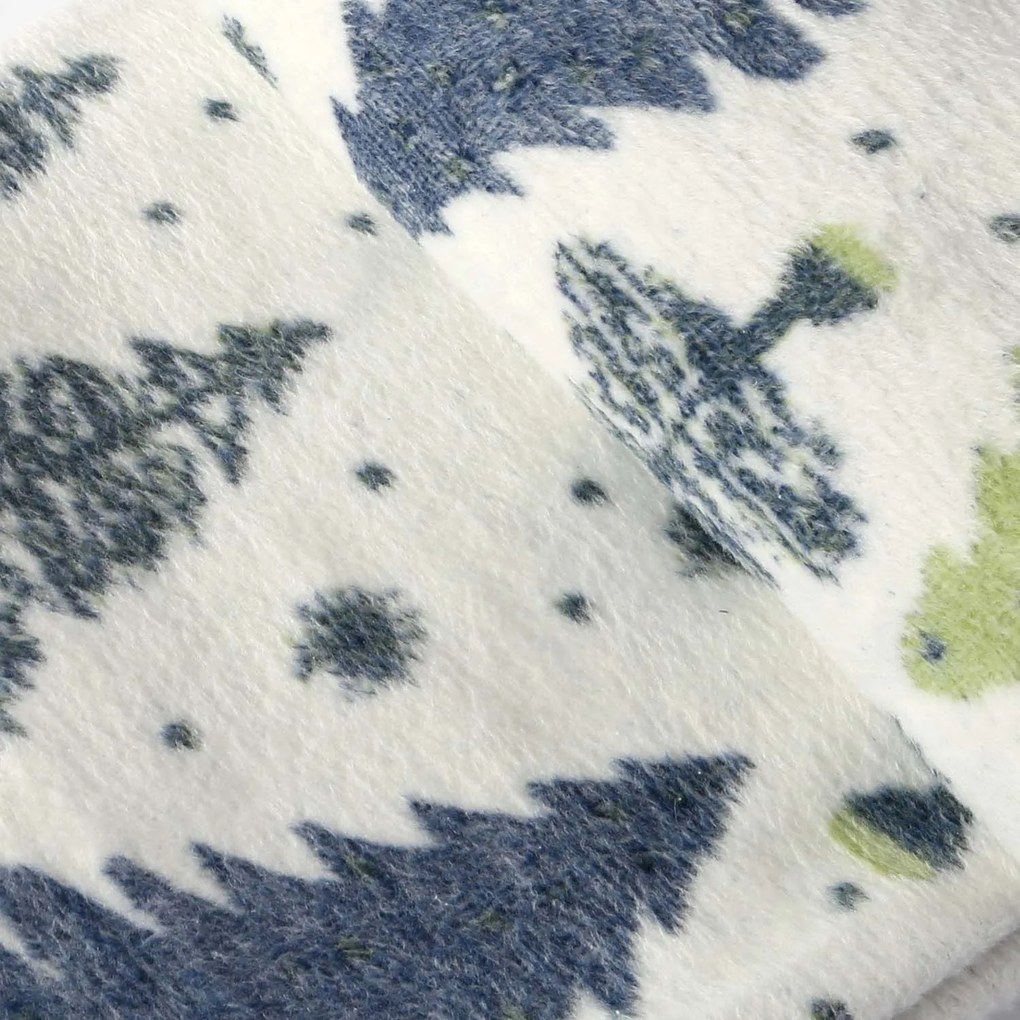 VIANOČNÁ BAVLNENÁ DEKA RUDY13 150X200 CM VZOROVANÁ