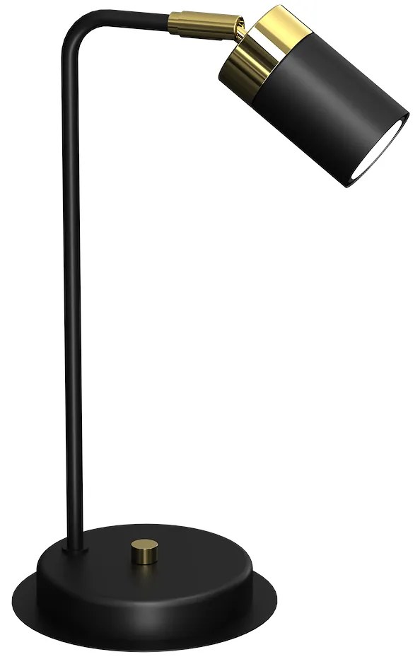 Stolná lampa Joker, 1x zlaté/čierne kovové tienidlo, b