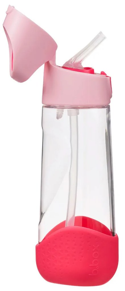 Fľaša na pitie so slamkou 600 ml - flamingo fizz
