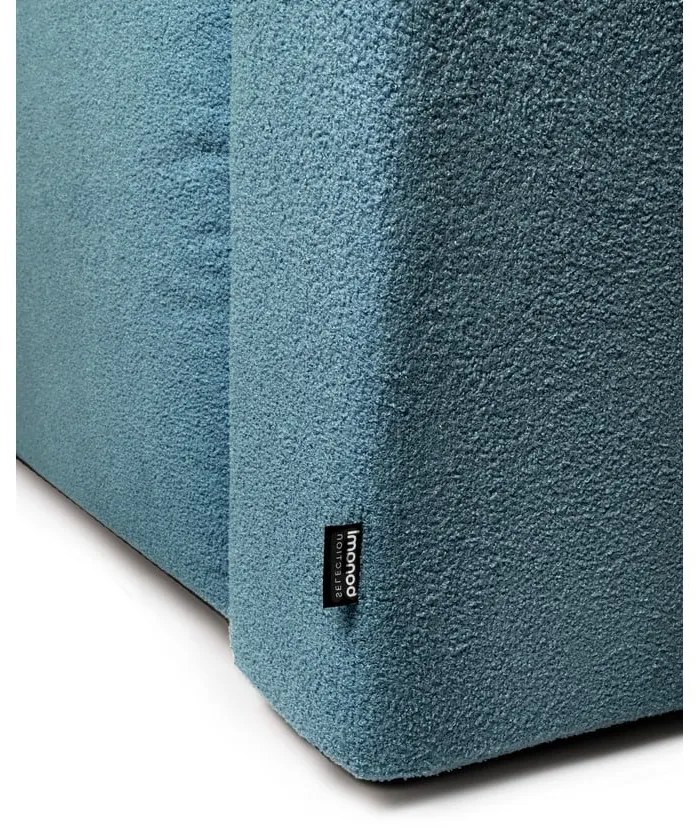 Modrá rozkladacia rohová pohovka z textílie buklé (ľavý roh) Quinoa – Bonami Selection