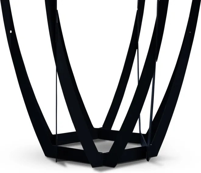 Stolík Maya, 50 cm, šedé sklo