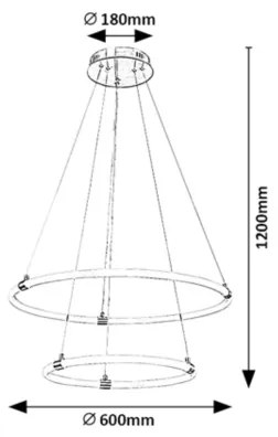 Rabalux 72009 - LED Stmievateľný luster na lanku IRELIA LED/55W/230V + DO