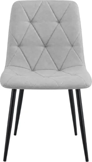 Sivá stolička LIBRA PLATINUM GREY s čiernymi nohami