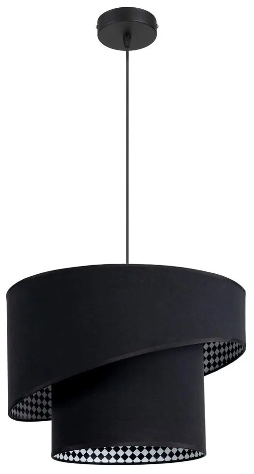 Luster na lanku LORI 1xE27/60W/230V čierna