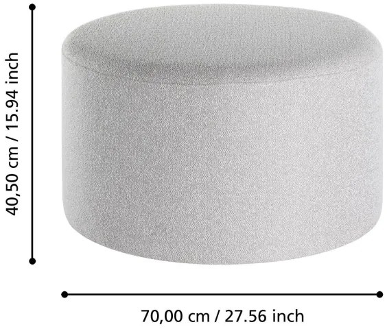 Eglo 424131 - SADA 2x Taburet MAHALEVONA pr. 45,5/70 cm šedá