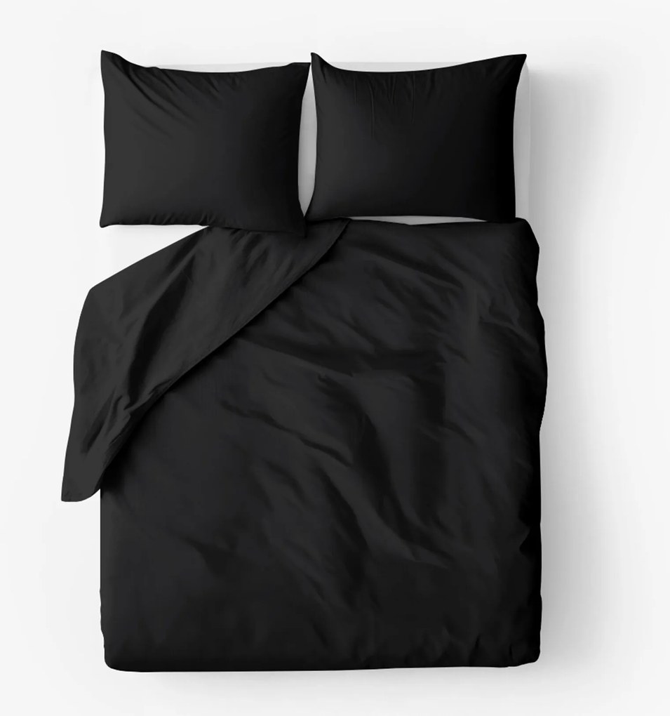 Goldea bavlnené posteľné obliečky - čierne 140 x 200 a 70 x 90 cm