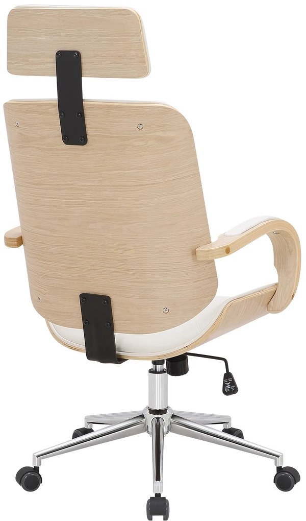 Design-Shop Kancelárska stolička Dayton - drevo natura - Biela