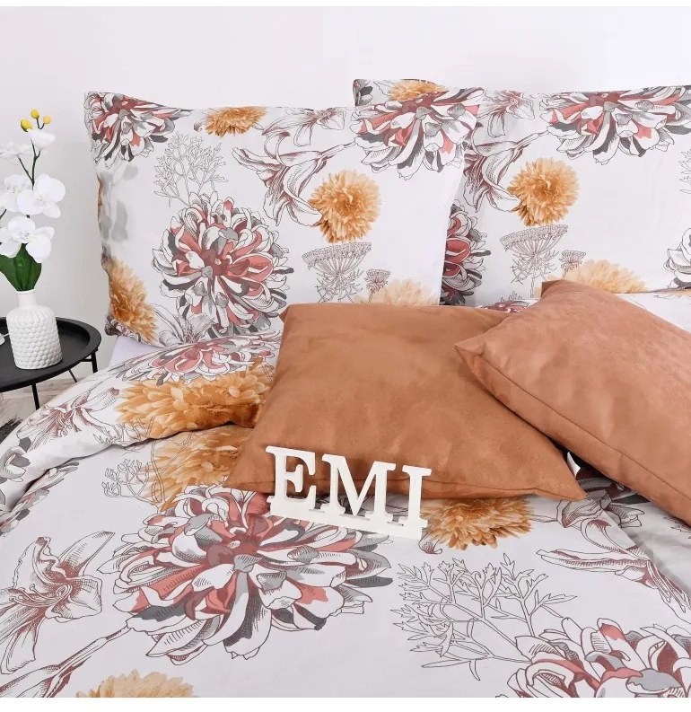 Obliečky Sofia satén EMI, Štandardný set jednolôžko obsahuje 1x 140x200 + 1x 70x90