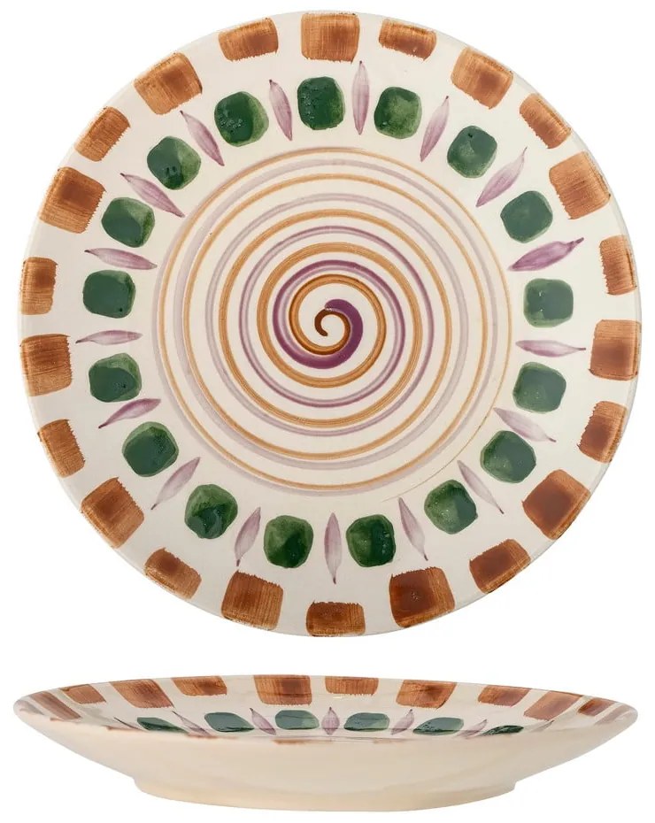 Zeleno–hnedý tanier z kameniny ø 27 cm Shama – Bloomingville