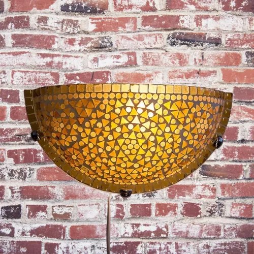 Mosaic orient lampa nástenná s vypínačom Moon AMBER 30*17