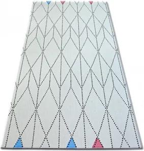DIAMONDS WHITE koberec bez vlasu 80 x 150 cm
