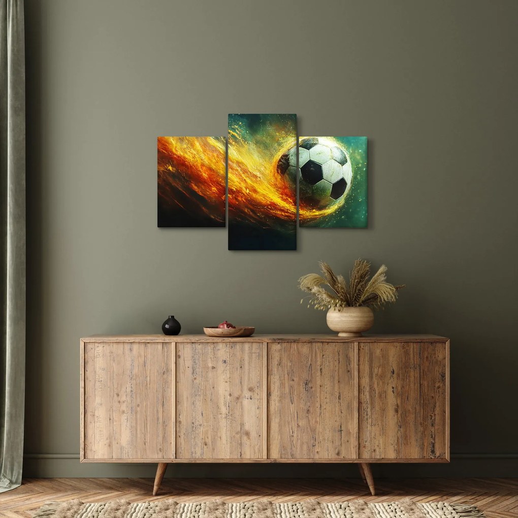 Obraz - Futbalová lopta v lete (90x60 cm)