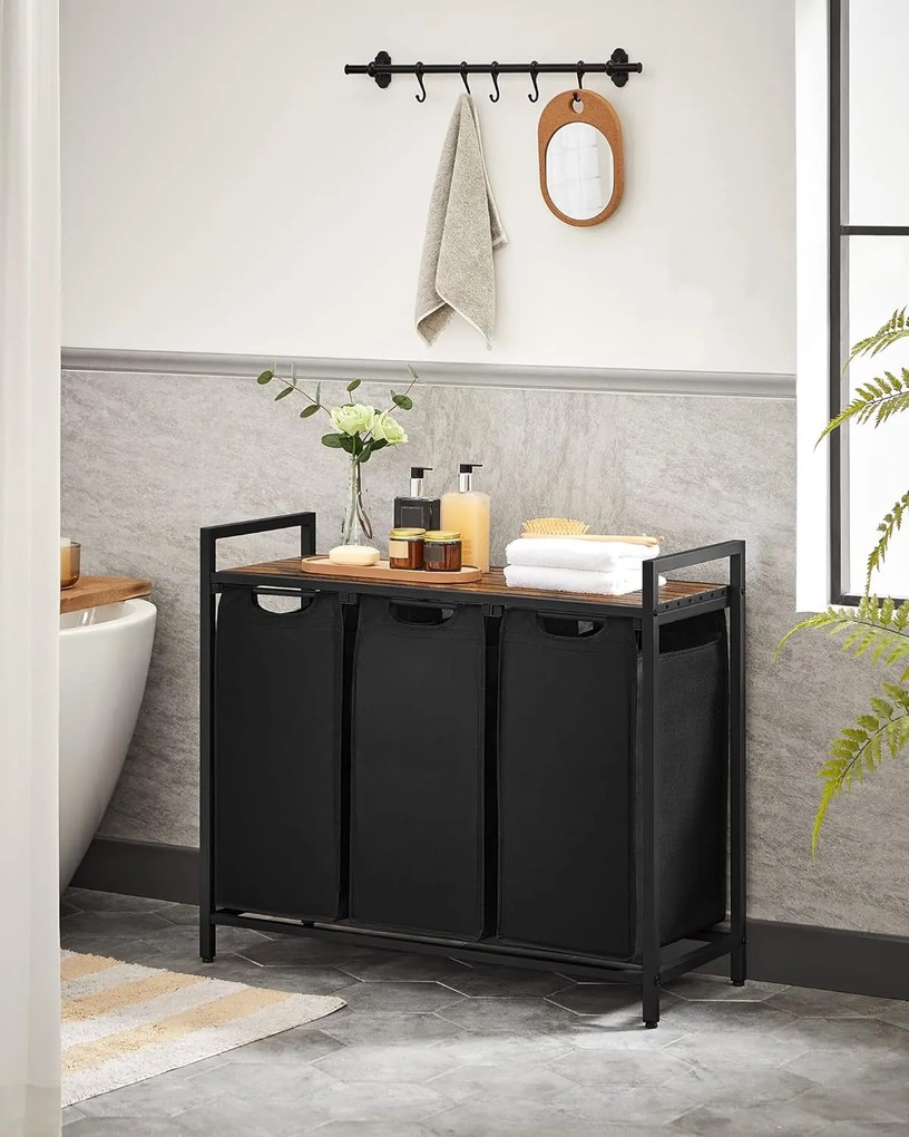 Kôš na bielizeň Vasagle File 114 l čierny