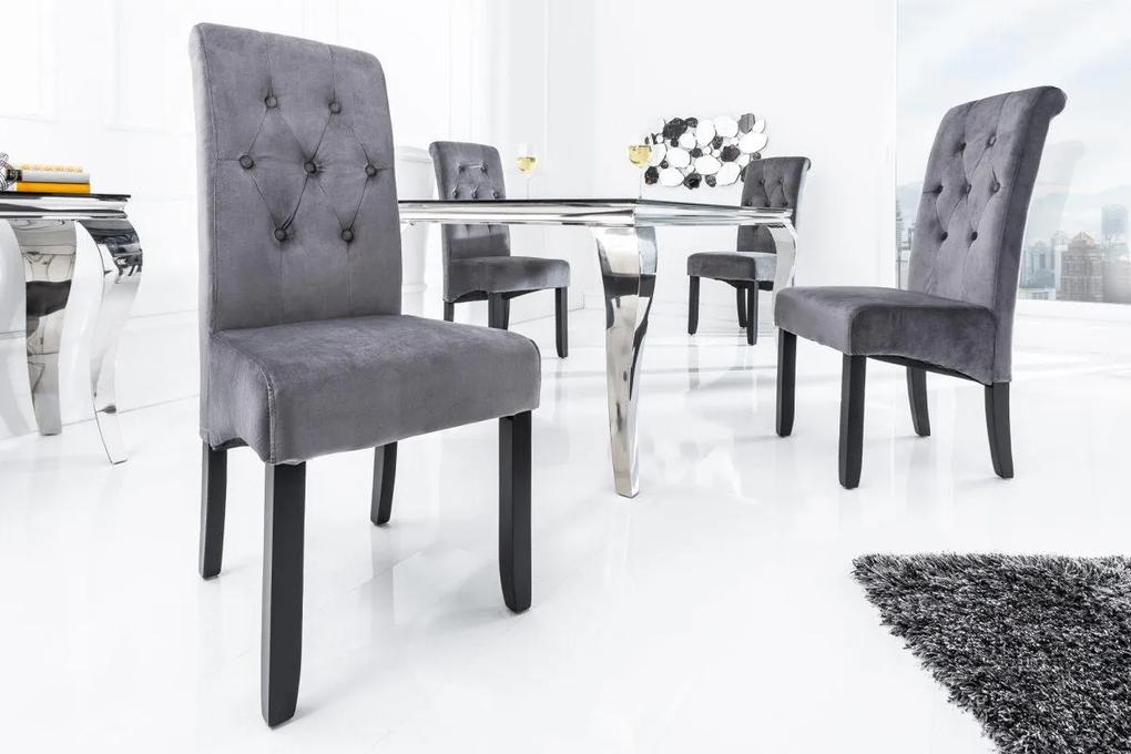 Dizajnová stolička Clemente s podhlavníkom sivá - II. Trieda - RP