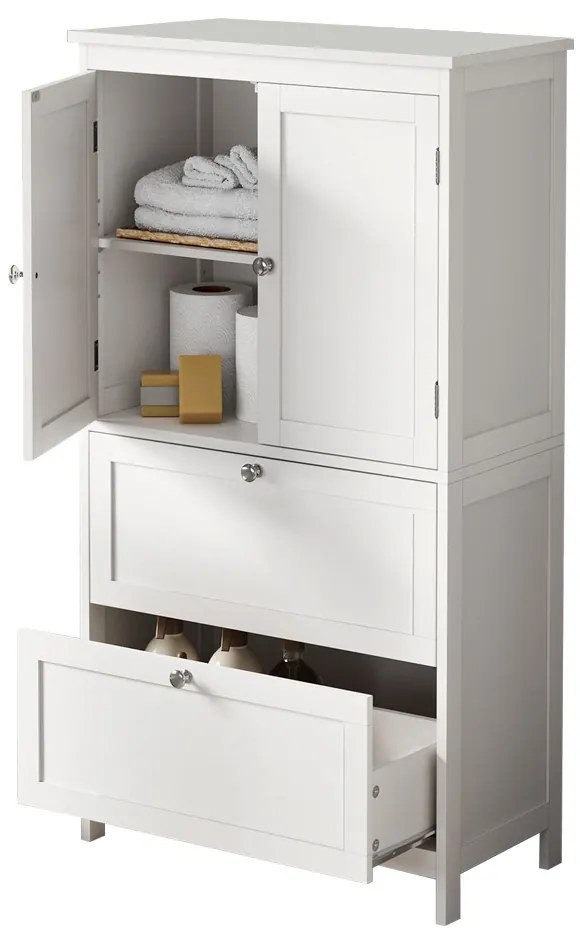 Skrinka s 2 dverami a 2 zásuvkami 60x30x110 cm