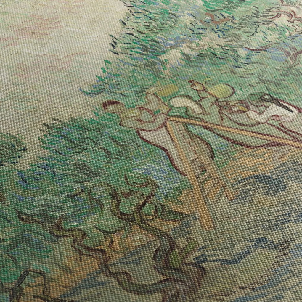 Obraz - Vincent van Gogh, The Olive Orchard, reprodukcia (s hodinami) (90x30 cm)