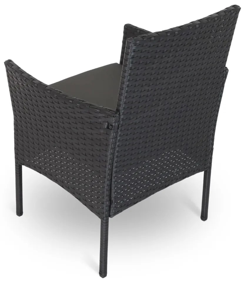 Záhradný balkónový set Nilo - 2 miesta, čierna