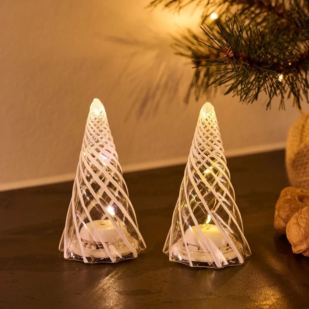 Vianočná svetelná dekorácia 2 ks ø 6 cm Vilma – Sirius