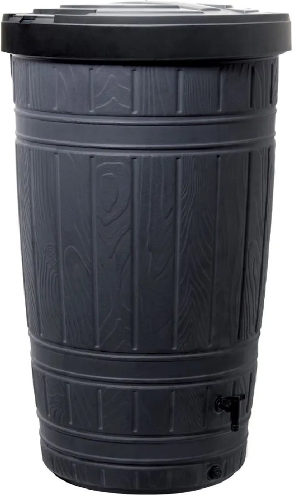 Waterform Nádrž na dažďovú vodu WOODCAN, čierna, 265 l, s kohútikom