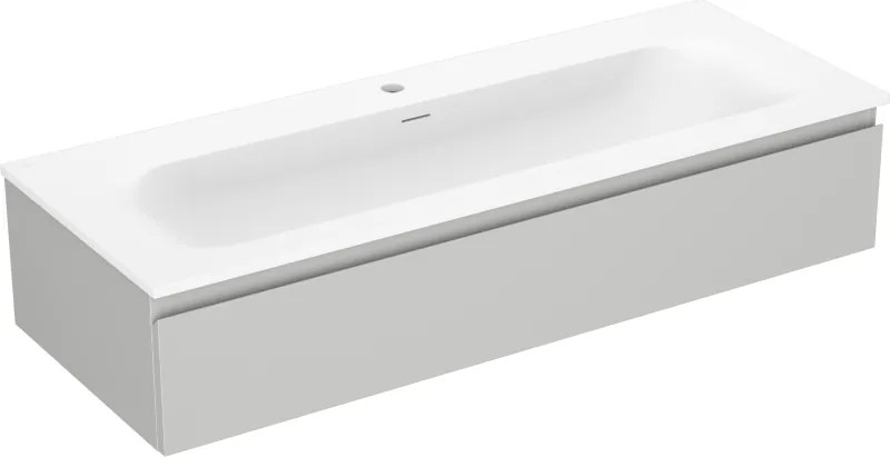 Mexen Orio, kúpeľňová skrinka 120 cm s umývadlom Vela, 1 zásuvka, šedá matná/biela matná, 91A10-12023-1-BF62-W23M01