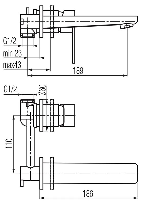 LOTOSAN VICTORIA LB54780 podomietková umývadlová batéria, chróm