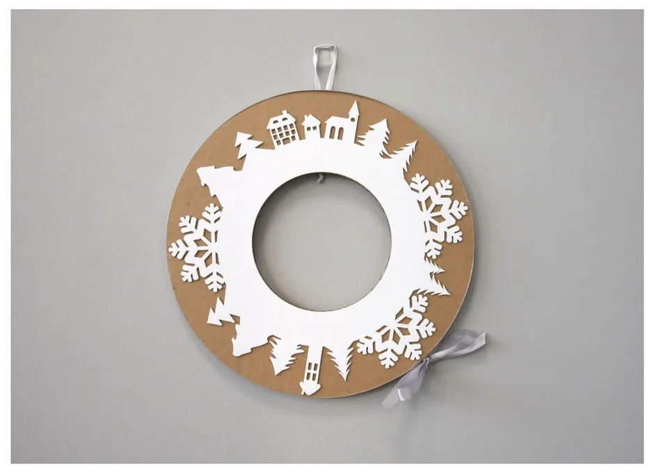 Adventný veniec so sivou stuhou Unlimited Design for kids