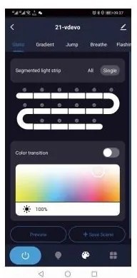 Immax NEO07734L - LED RGB Stmievateľný pásik MUSIC 18W/230V 5m IP65 Wi-Fi Tuya+DO