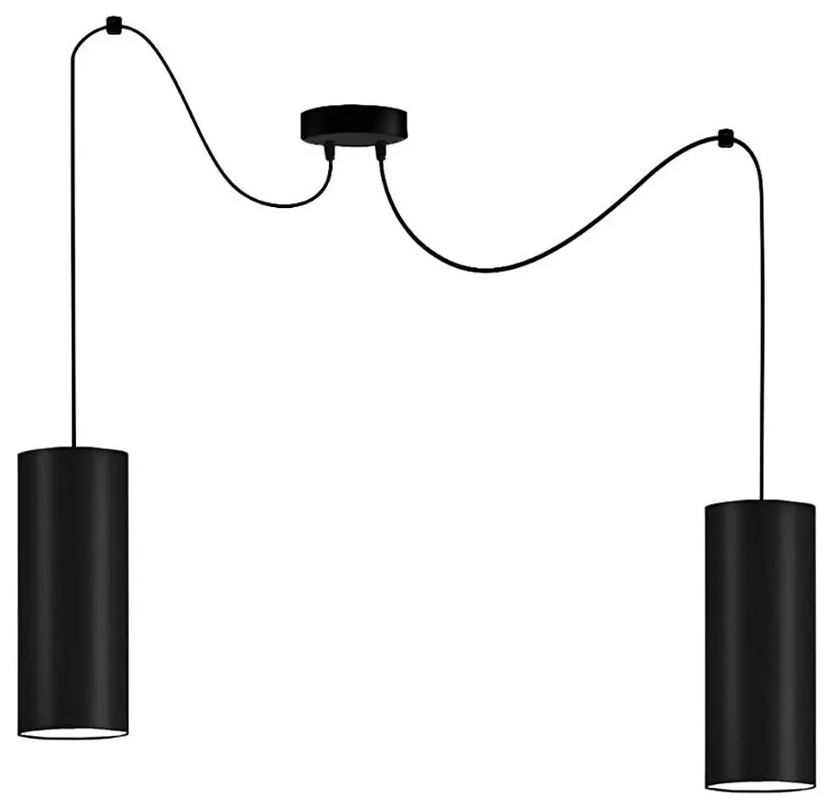 Belis Luster na lanku ZIK 2xE27/40W/230V pavúk čierna 0942