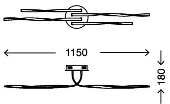 Briloner 3340-042 - LED Stmievateľné stropné svietidlo TWIN 4xLED/7,5W/230V