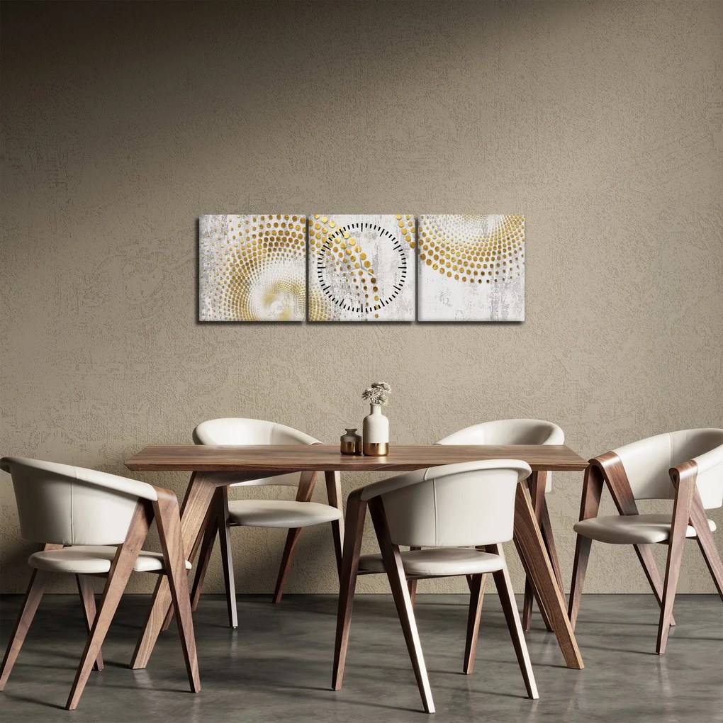 Obraz - Betónový design (s hodinami) (90x30 cm)