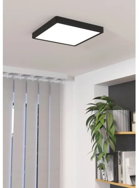 Eglo 900588 - LED stmievateľné stropné svietidlo FUEVA LED/20,5W/230V čierna
