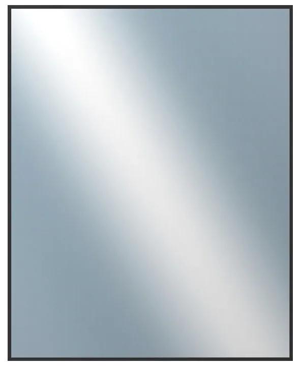DANTIK - Zrkadlo v rámu, rozmer s rámom 80x100 cm z lišty Hliník čierna (7003021)