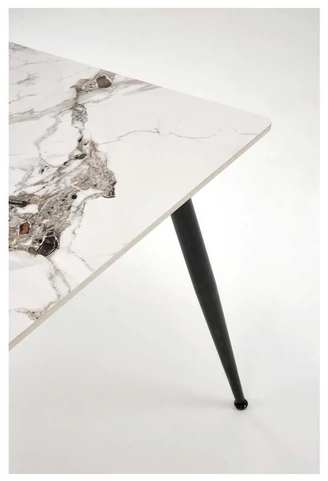Jedálenský stôl Webster 140 cm, mramor / čierna