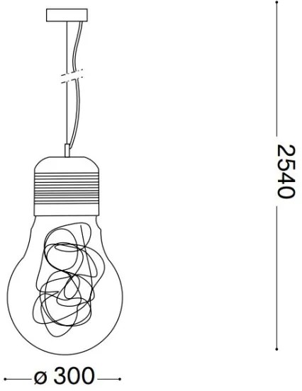 Ideal Lux - Luster na lanku 1xE27/60W/230V pr. 30 cm