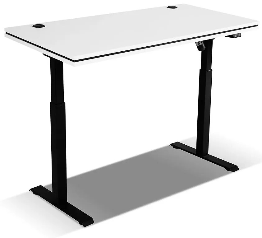 Písací stolík s elektrickým regulovaním výšky Malta svetlo sivá typ 161 (pracovná doska 56 mm)